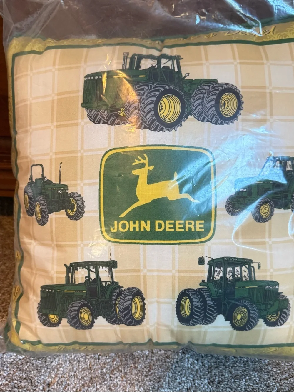 John Deere decorative throw